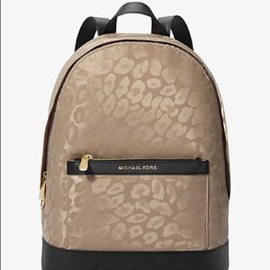 Michael Kors Morgan Medium Leopard Jacquard Backpack
